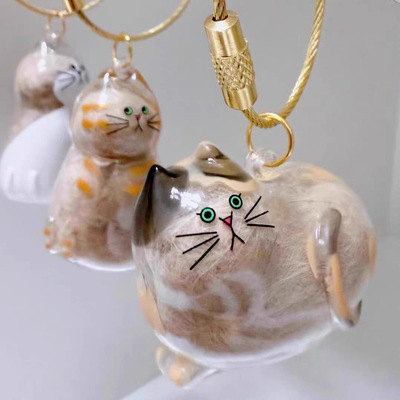 透明猫毛收纳盒挂件毛发存放胶囊