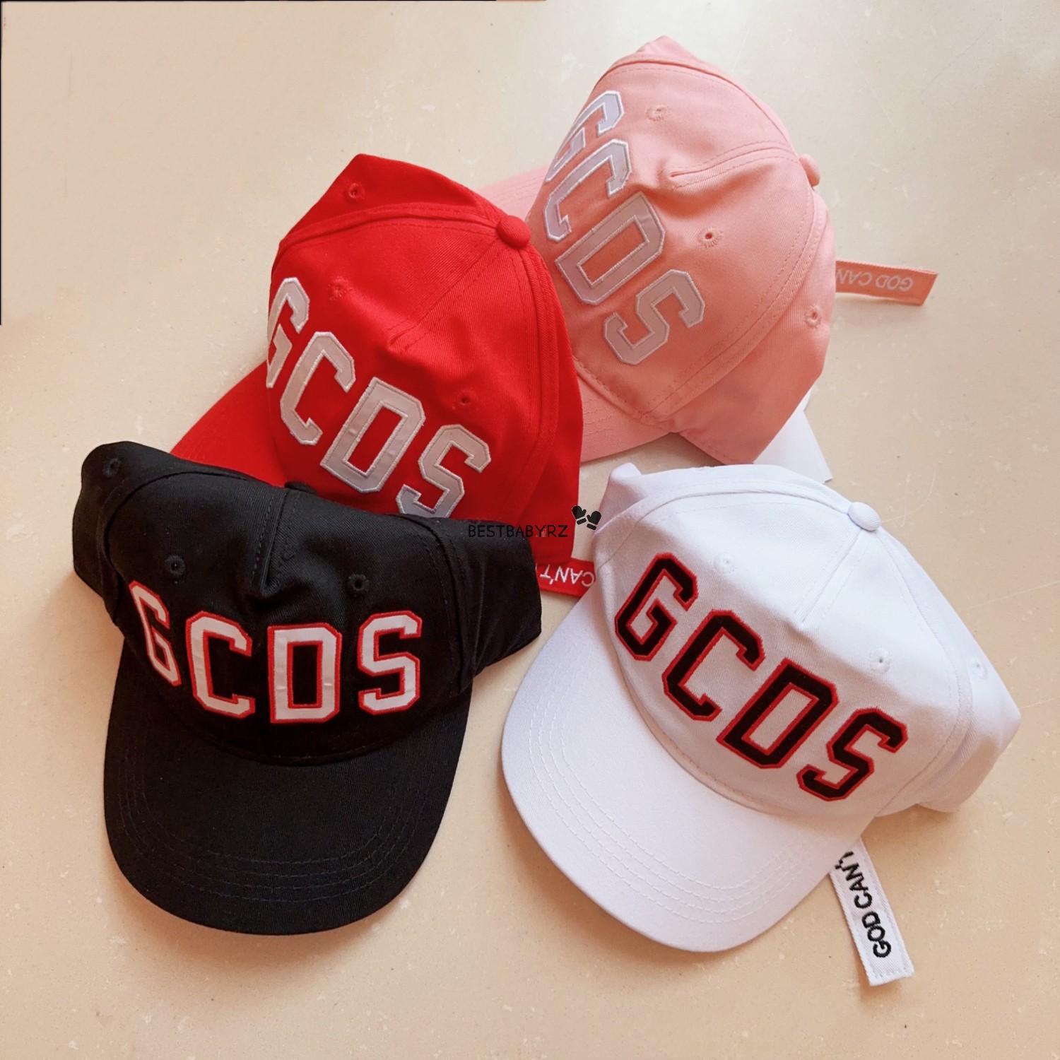 正品现货意大利GCDS童装新品 男女童刺绣logo时尚鸭舌帽大人可戴图片