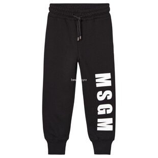 正品现货 意大利MSGM童装 LOGO百搭休闲含绒保暖运动裤长裤卫裤