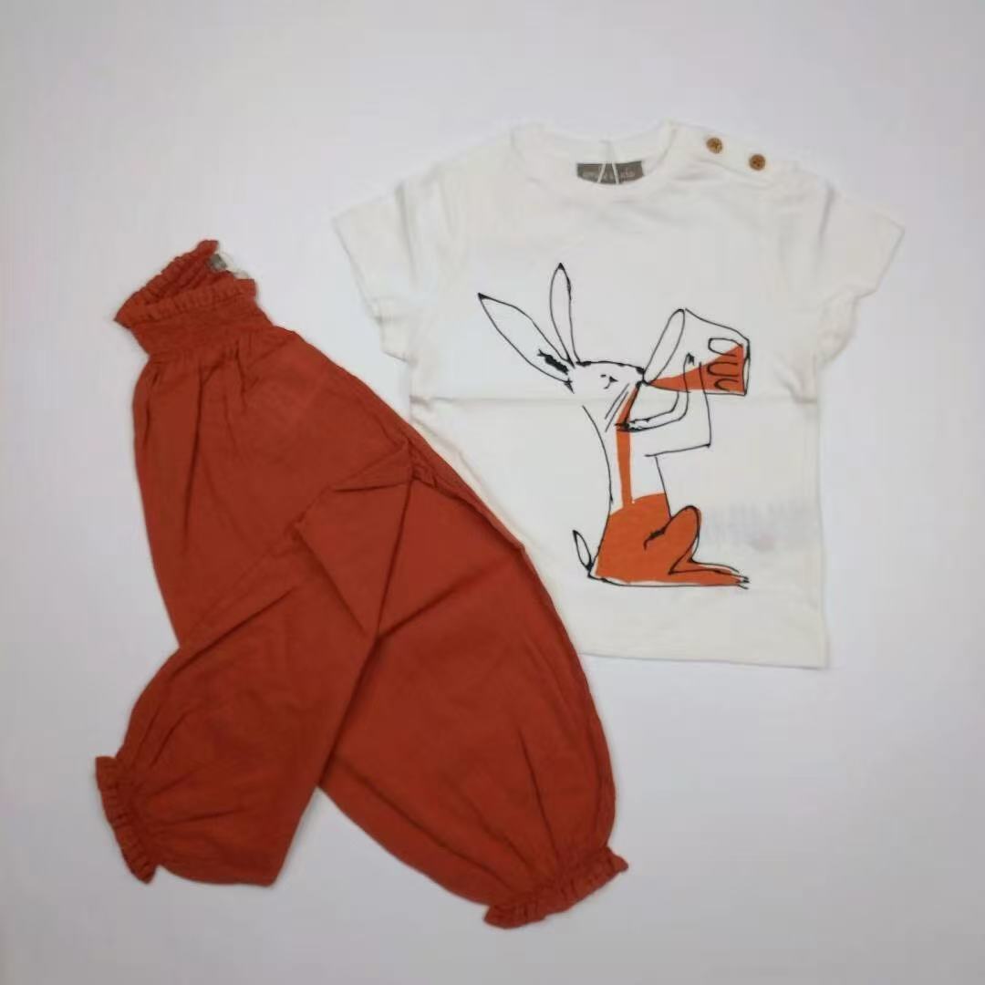 法国女童薄款透气灯笼裤现货