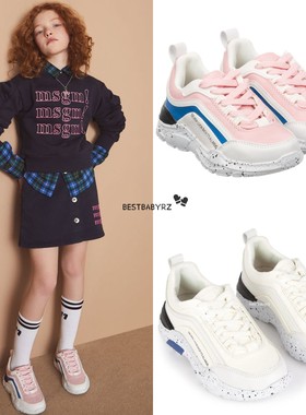 正品现货 意大利MSGM Kids儿童复古小白休闲运动鞋 两色 自留款