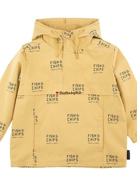 特价 正品西班牙tinycottons儿童字母印纹运动连帽防风外套 推荐