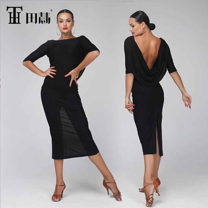 田慧成人女经典性感拉丁舞裙