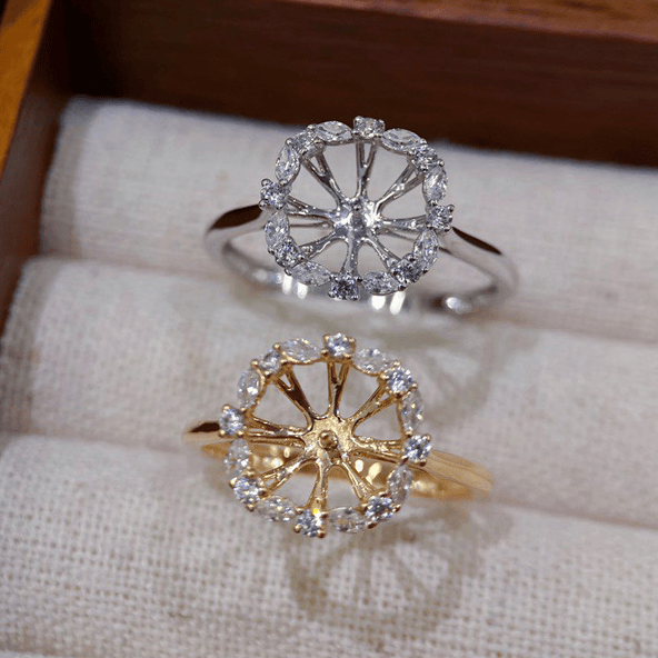 围镶设计精致8-8.5mm时尚戒托