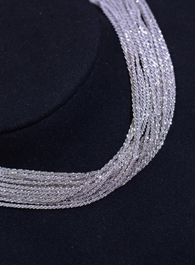 PT900铂金DIY珍珠吊坠项链配件饰品重版爆闪菜花项链日常百搭款