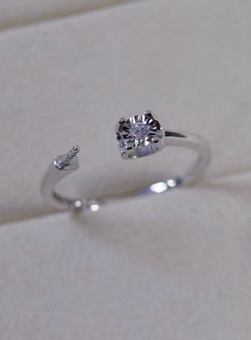 铂金PT900钻石7-10mm淡水珍珠戒指配件边圈车花工艺裸珠开口戒托