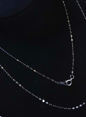 PT900铂金日本进口瓦片链DIY珍珠吊坠项链配件饰品简约百搭超闪款