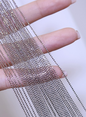 PT900铂金豆豆调节链DIY珍珠吊坠项链配件饰品日常精致百搭小清新