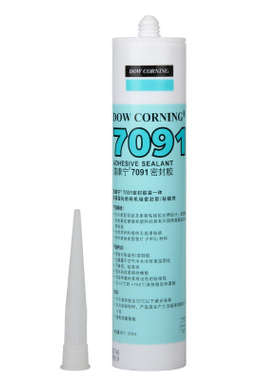 道康宁7091脱醇型有机硅密封胶粘结剂电子硅橡胶玻璃胶黑色灰白色