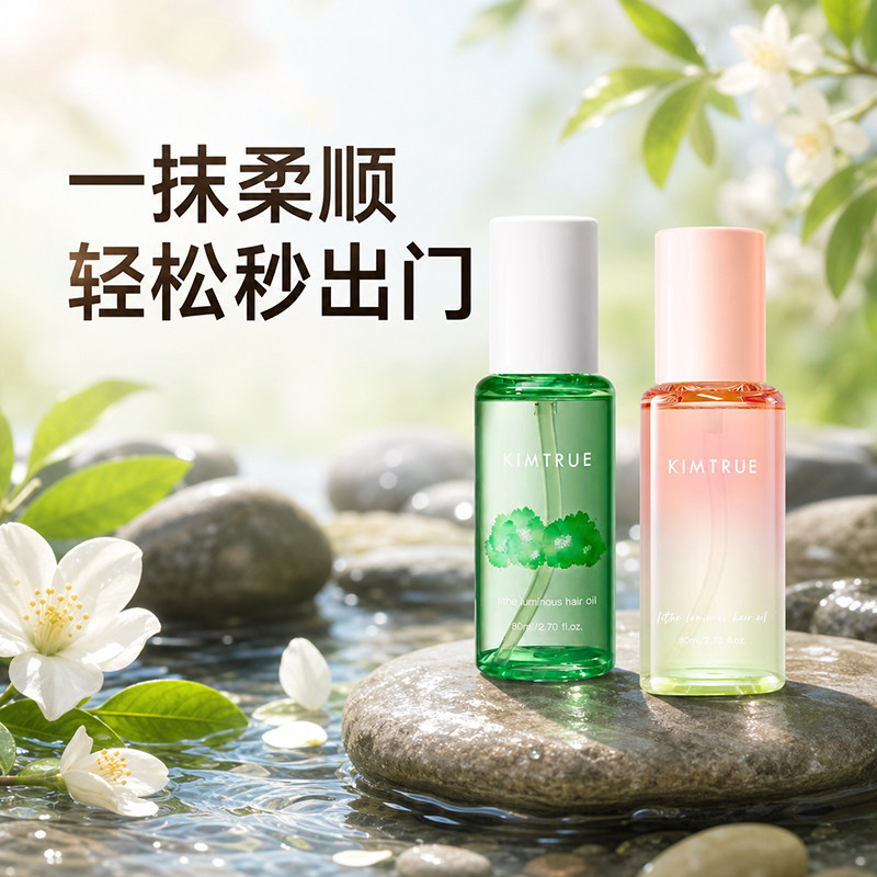学生平价且初栀子护发精油套装便携随身抚平毛躁干枯炸头发丝