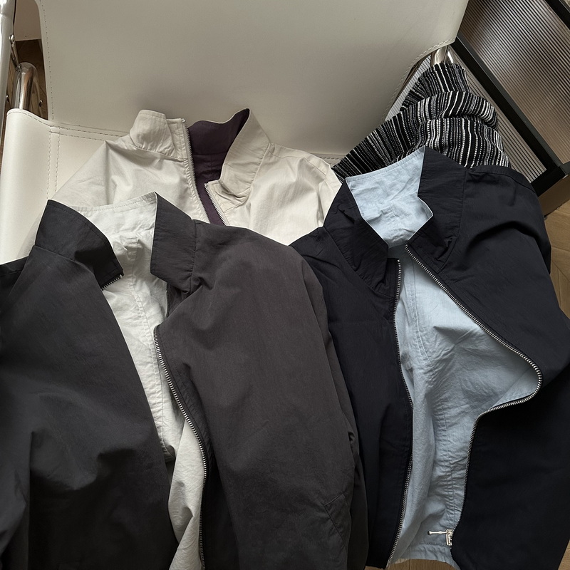 老钱风双面穿立领夹克外套