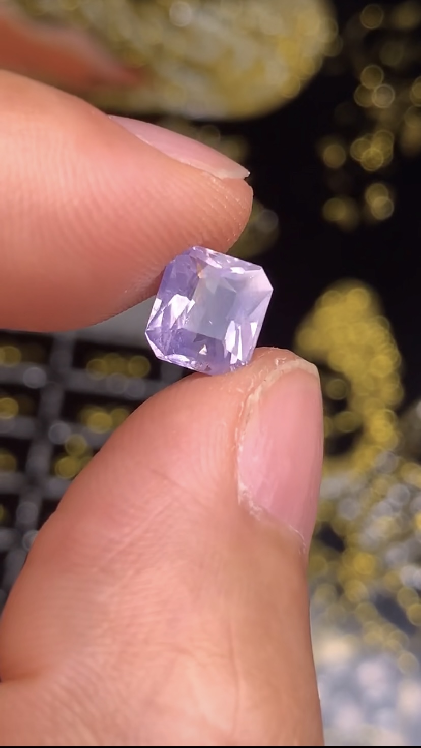 2.16克拉 斯里兰卡天然无烧薰衣草梦幻仙仙 蓝宝石 （1128）