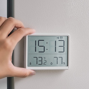 钟表学生床头钟 冰箱贴磁吸电子时钟桌面温度闹钟家用厨房钟壁挂式