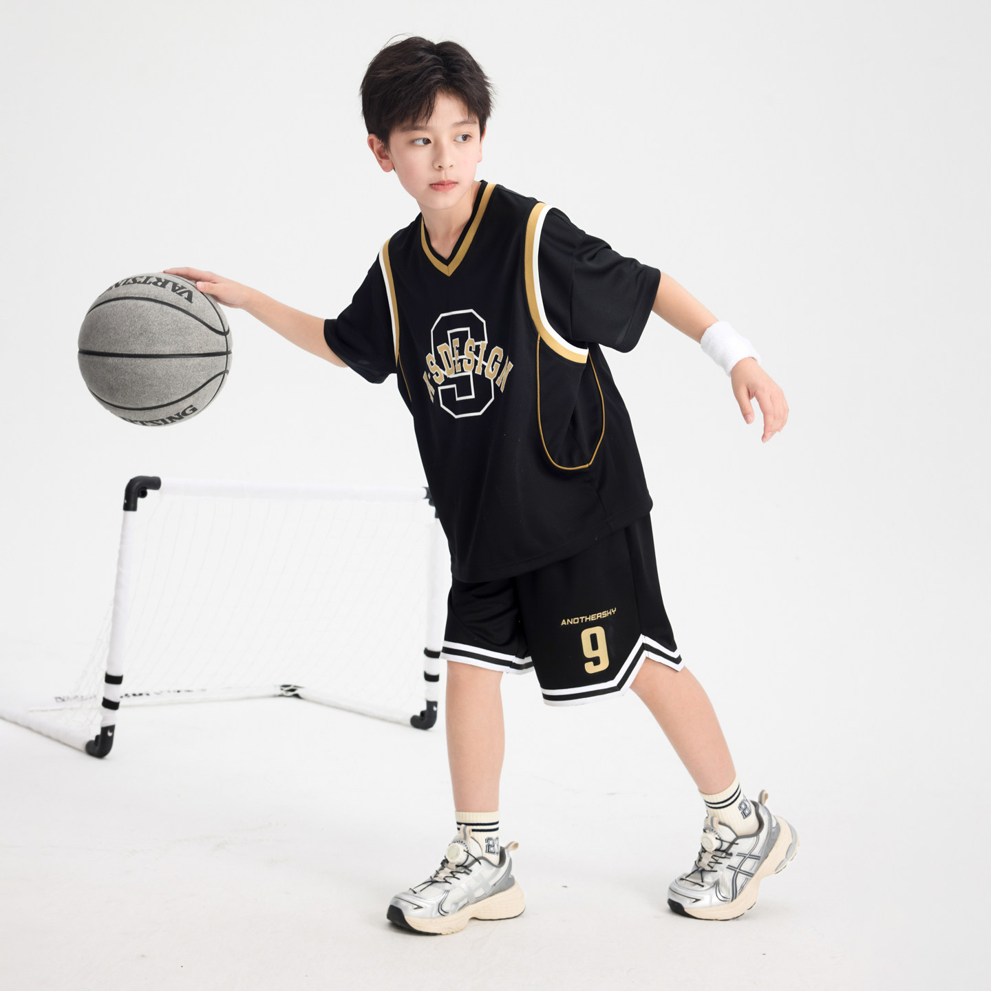 男童夏季速干篮球短袖队服套装