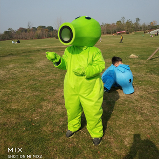 植物大战僵尸人偶服装万圣节卡通玩偶衣服儿童行走套头cos道具服