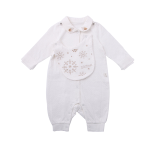 bibibest婴儿衣服开春四季款男女宝宝连体衣长袖纯棉哈衣爬服产房