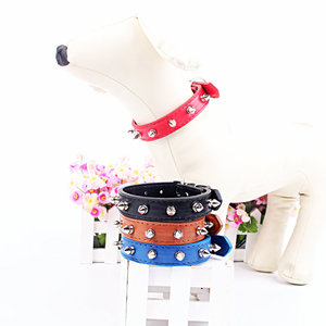 特价清仓微瑕宠物防咬狗项圈宠物铆钉项圈小型犬泰迪比熊蘑菇钉项