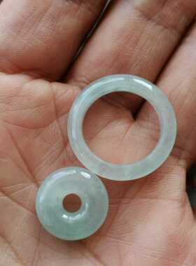 a货翡翠指环平安扣