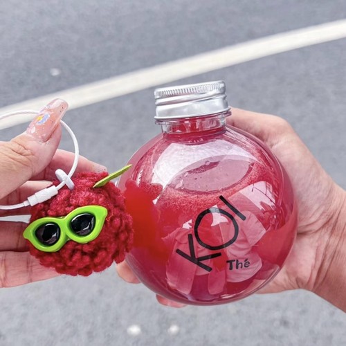 一次性瓶子奶茶塑料带盖商用嘟嘟杯杨枝甘西米露果汁网红饮料空瓶