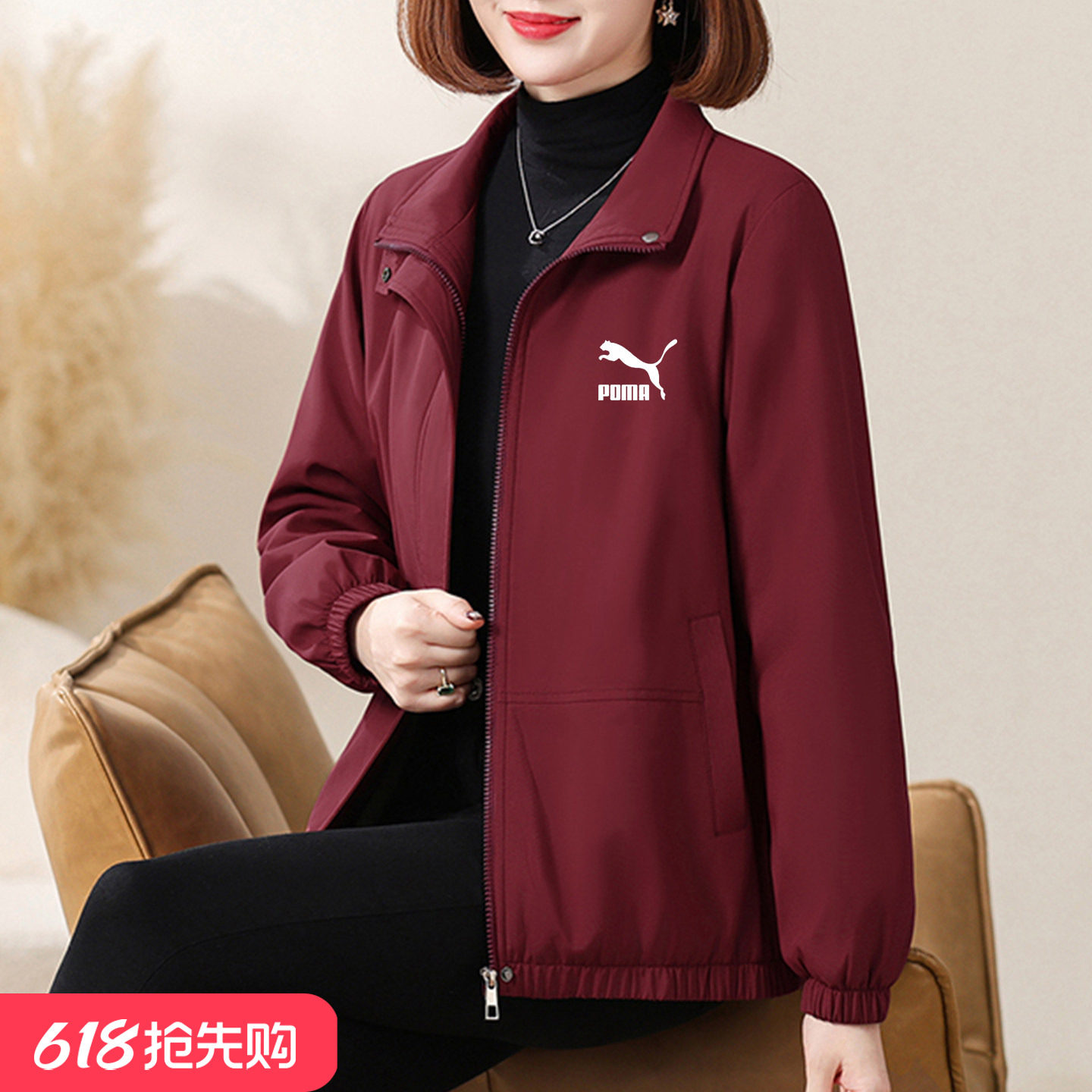 奥莱专柜休闲短款开衫外套女2025新款秋冬季加绒加厚保暖夹克上衣