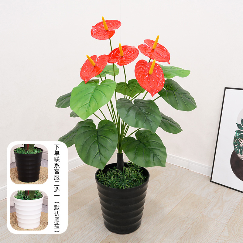 仿真绿植小盆栽餐厅桌面摆设龟背客厅假植物装饰假花商场橱窗摆件