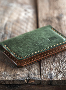 芬兰原产 LUAVA 手工制作 EDC意大利头层牛皮卡包钱包 Journeyman