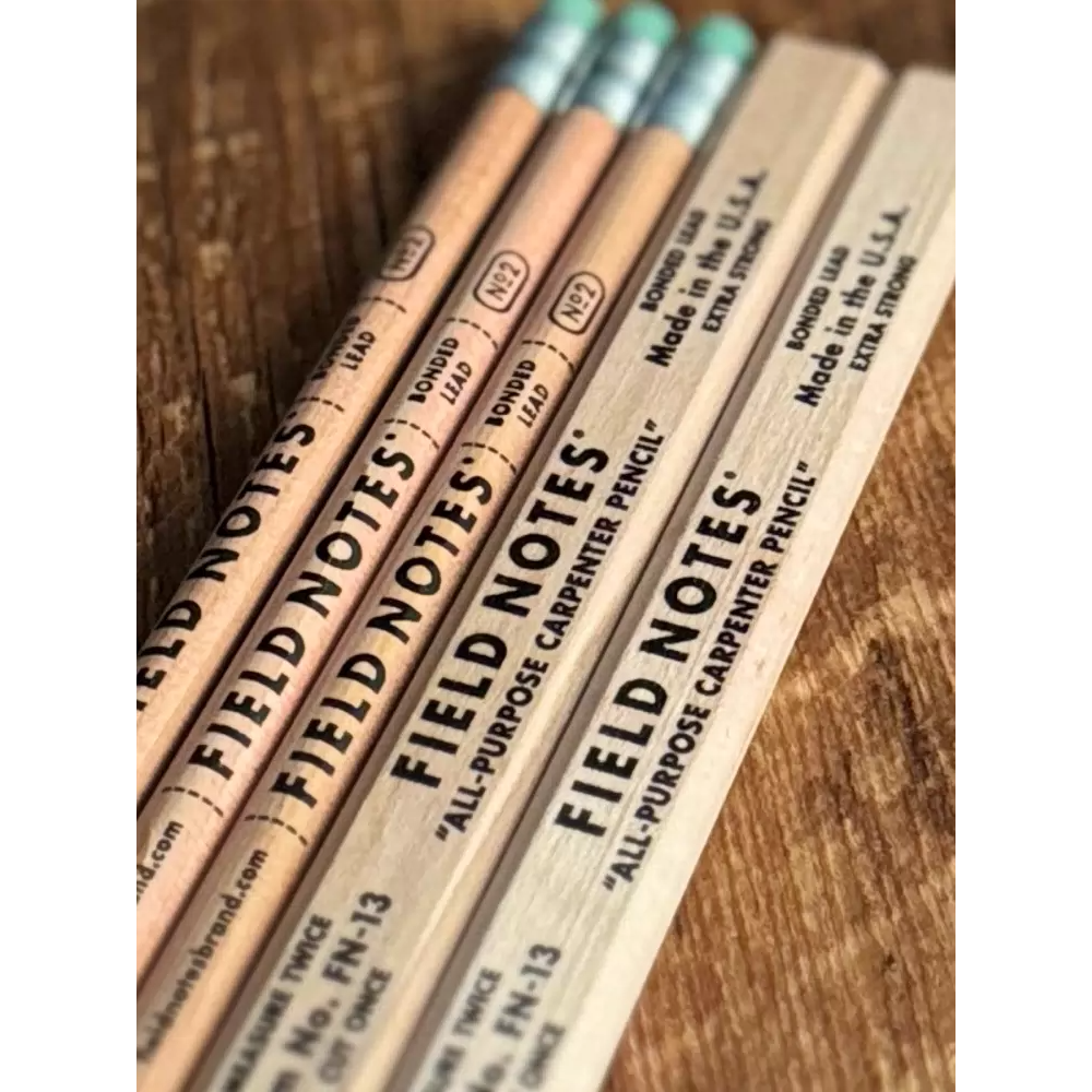 美国原产 Field Notes 木匠方形扁粗铅笔 FSC认证环保木工宽铅笔
