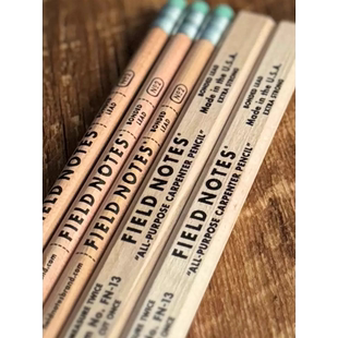 木匠方形扁粗铅笔 Notes FSC认证环保木工宽铅笔 Field 美国原产