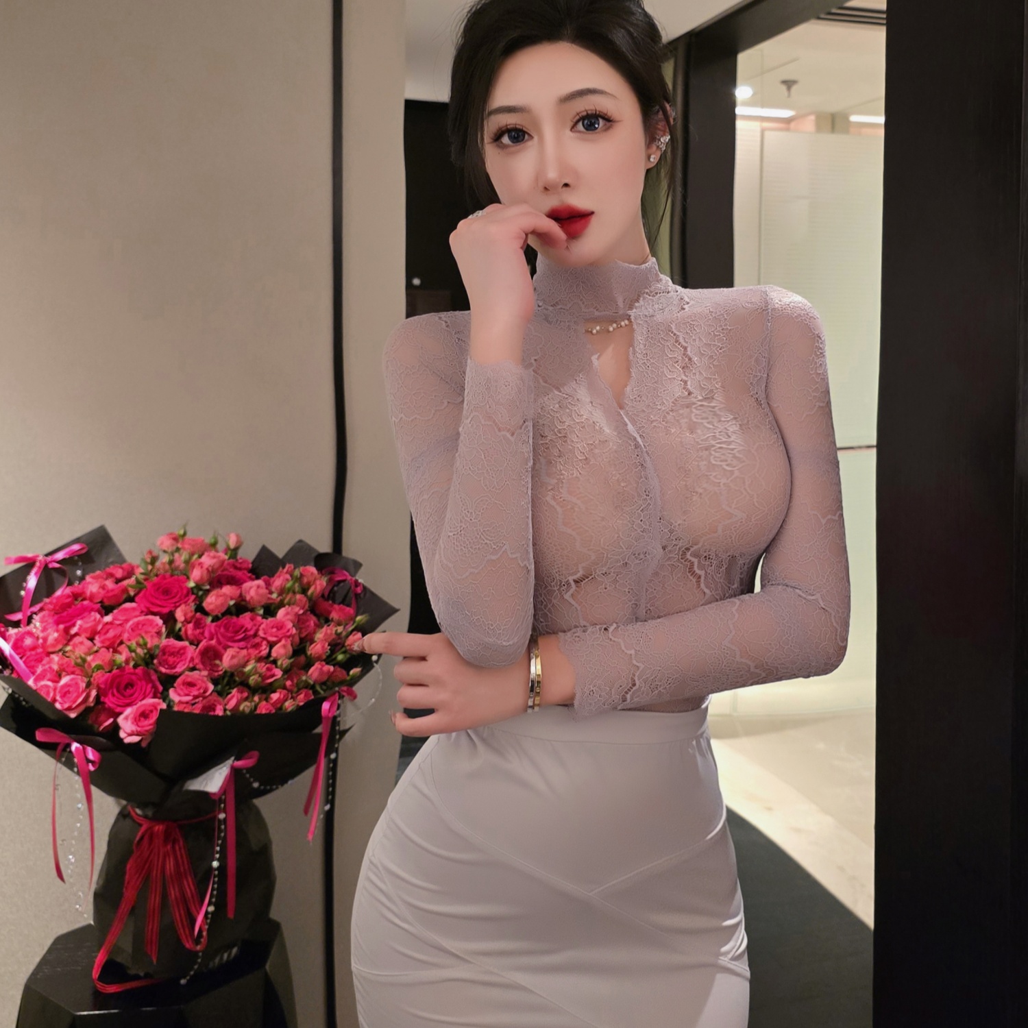 性感睡衣女夏季冰丝薄款高级感