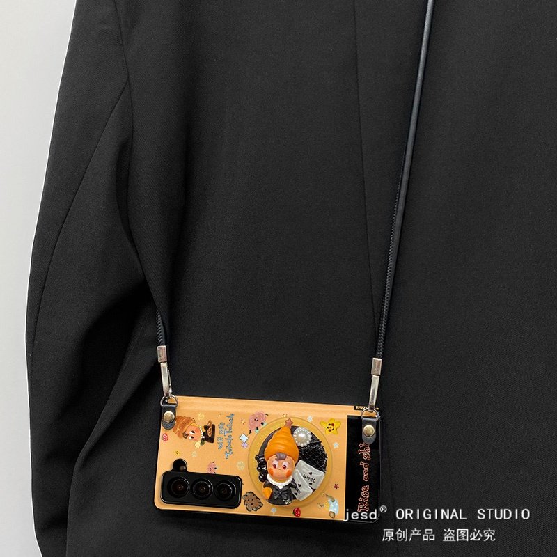 法棍小姐星星人磁吸支架适用于三星ZFold5手机壳ZFOLD6折叠屏zfold5/6/7中轴全包防摔W25保护套