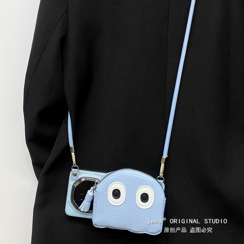 浅蓝煤球零钱包全包防摔适用于华为mate60非凡大师手机壳mate70pro保护套MATE70RS保时捷高级感外壳