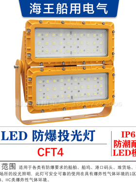 LED防爆投光灯 CFT4 200W 加油站厂房车间船用轮船码头泛光灯