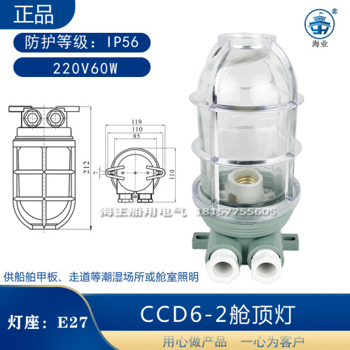 船用工程塑料白炽舱顶灯室外防水