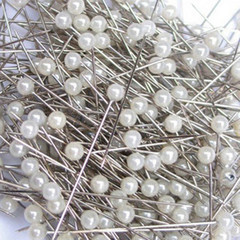 手工DIY 编织拼布 定位针 固定针 白色圆珠针盒 350粒 1685AD