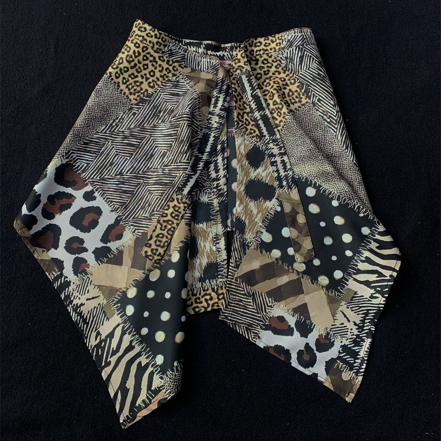 2026春秋新款豹纹屁帘女印花遮屁帘花纹图案女生遮屁股个性半身裙