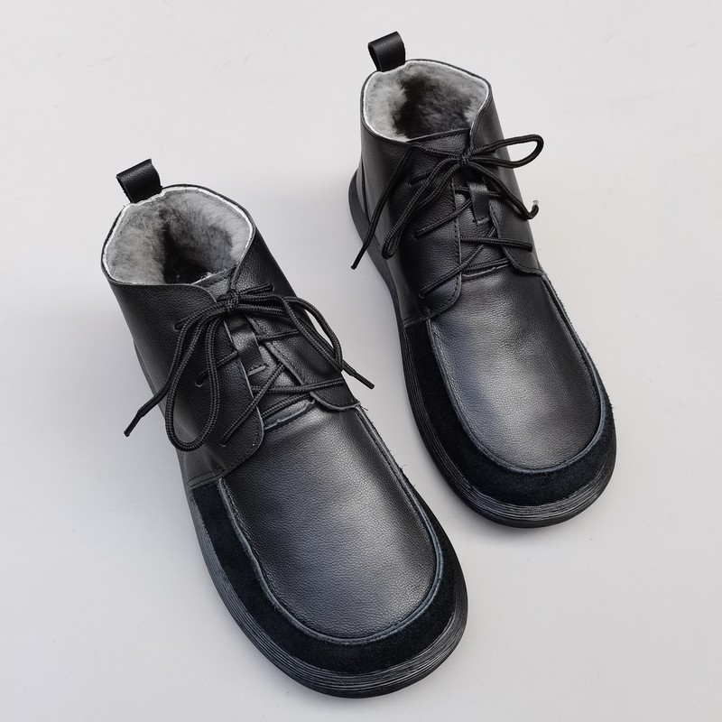 羊皮毛一体男鞋外贸真皮纯羊毛高帮加厚大棉鞋防滑厚底雪地短靴冬,流行男鞋,时尚雪地靴,淘宝优惠券,粉丝福利购,淘宝优惠卷