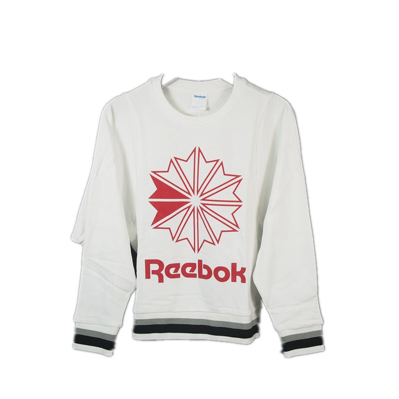 REEBOK WOMENS COTTON JERSEY POLYESTER BREATHABLE BIG BAT SLEEVE CREW NECK PULLOVER LOOSE SWEATSHIRT EB5131