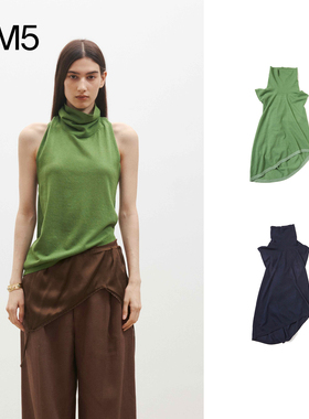 MEDIUM WELL 2026年春夏 高领垂荡斜摆毛织背心 设计师品牌