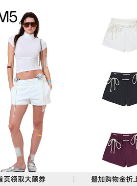 J1M5买手店 X@LWORCLO 25春夏 不对称抽绳双腰短裤 设计师品牌