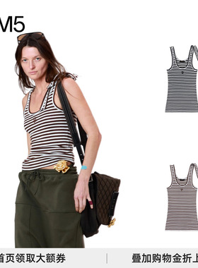 J1M5买手店 X@LWORCLO 25春夏 多色系带条纹刺绣背心 设计师品牌