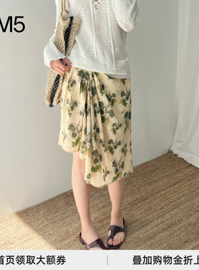 J1M5买手店 ECRIVAIN 25春夏 不对称压褶短款裹裙 设计师品牌