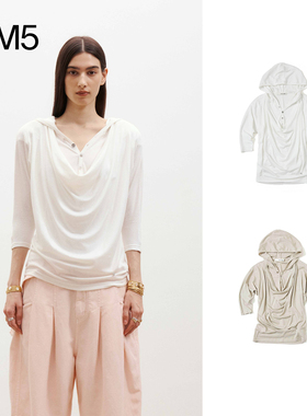 MEDIUM WELL 2026年春夏 双层荡领装饰扣帽衫 设计师品牌