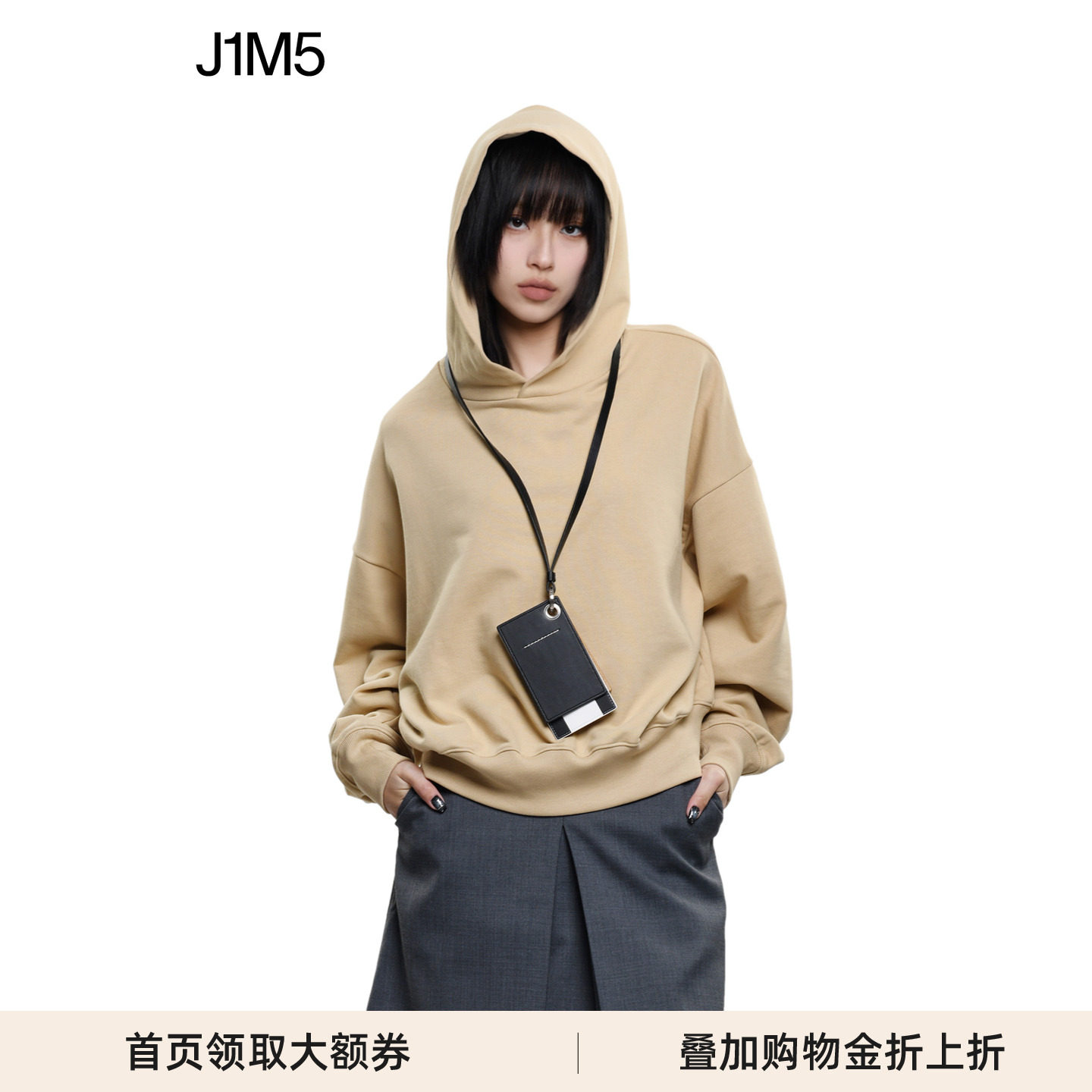 WE11DONE背部LOGO连帽衫