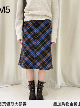 J1M5买手店 IMMI 25秋冬 格纹双面呢半身裙 设计师品牌