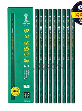 中华铅笔101木制绘图铅笔 HB/2B/2H学生素描美术书写铅笔学习用品