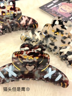 猫头但是鹰原创兔兔绑带蝴蝶结醋酸抓夹超好夹的抓夹