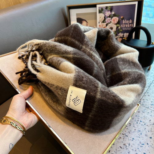 冬季韩国美拉德保暖披肩围巾