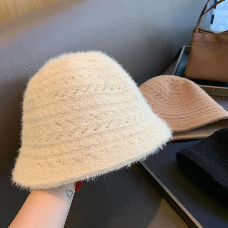 兔毛针织韩版女士冬季帽子
