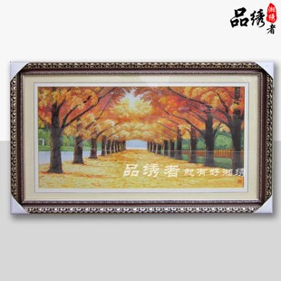 送领导高档礼品开业乔迁 鸿运当头 饰画 湖南特产装 湘绣精品 枫叶