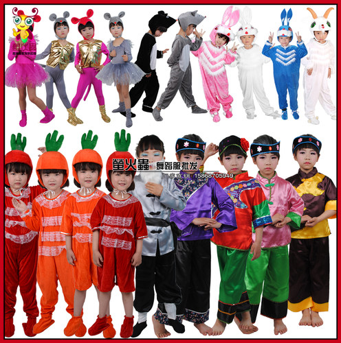 幼儿演出服老奶奶话剧拔萝卜